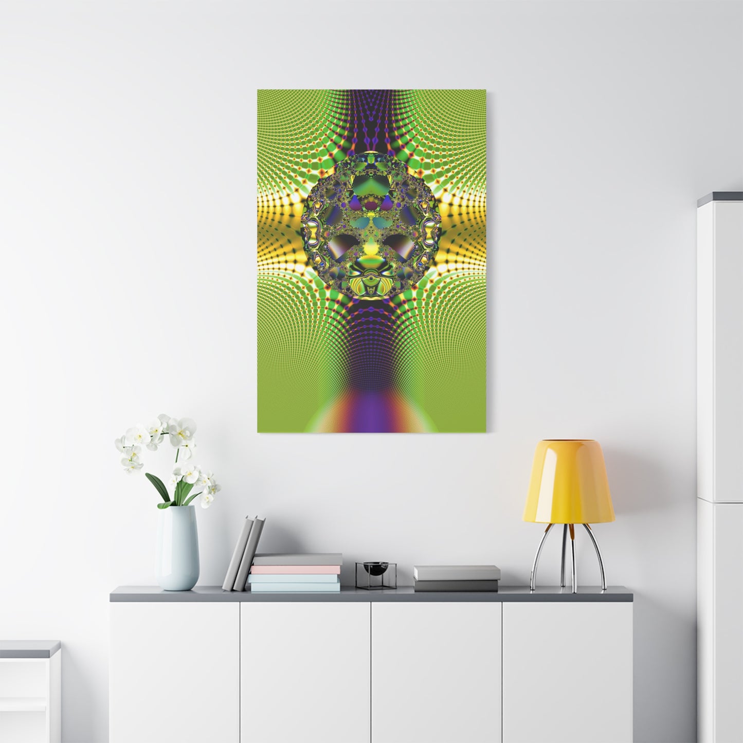 "Dragon face fractal" Matte Canvas, Stretched, 1.25"  PuHaPro© Fractal Design﻿ Minimalistic Decorative Fractal