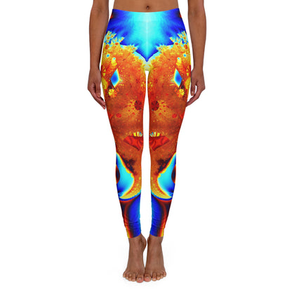 Leggings "Inferno Chill" is a fractal fashion piece designed by PuHaPro. Vibrant, Energetic, sexy activewear for young women.