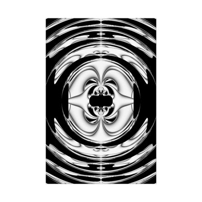 "Lunar Laugh" Rolled Poster, Black and White Minimalistic PuHaPro© Fractal