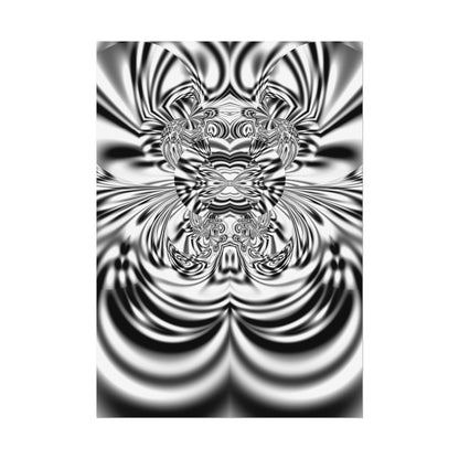 "Karen Angry" Rolled Poster, Black and White Minimalistic Fractal