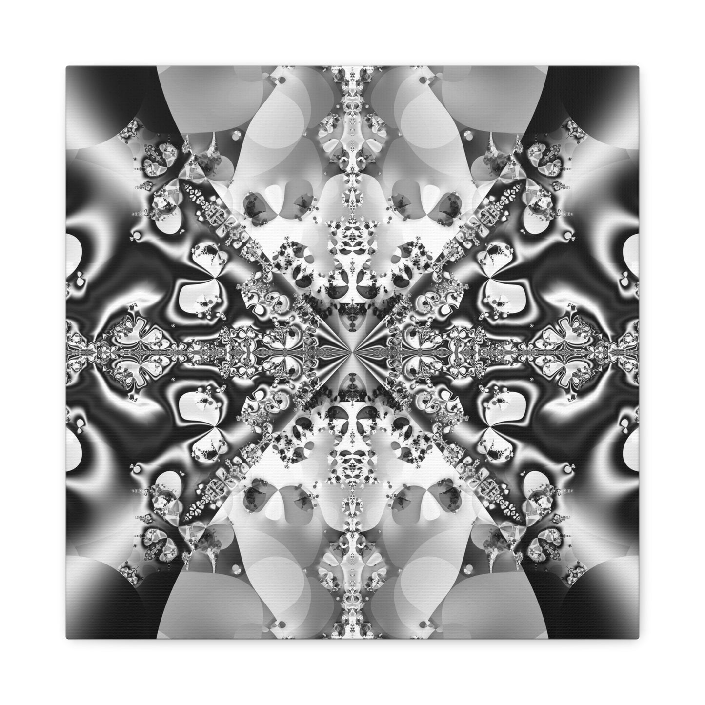 "Fractal pattern 2453372843" Matte Canvas, Stretched, 1.25"  Minimalistic Decorative Fractal Designed by Bora Zrinyi