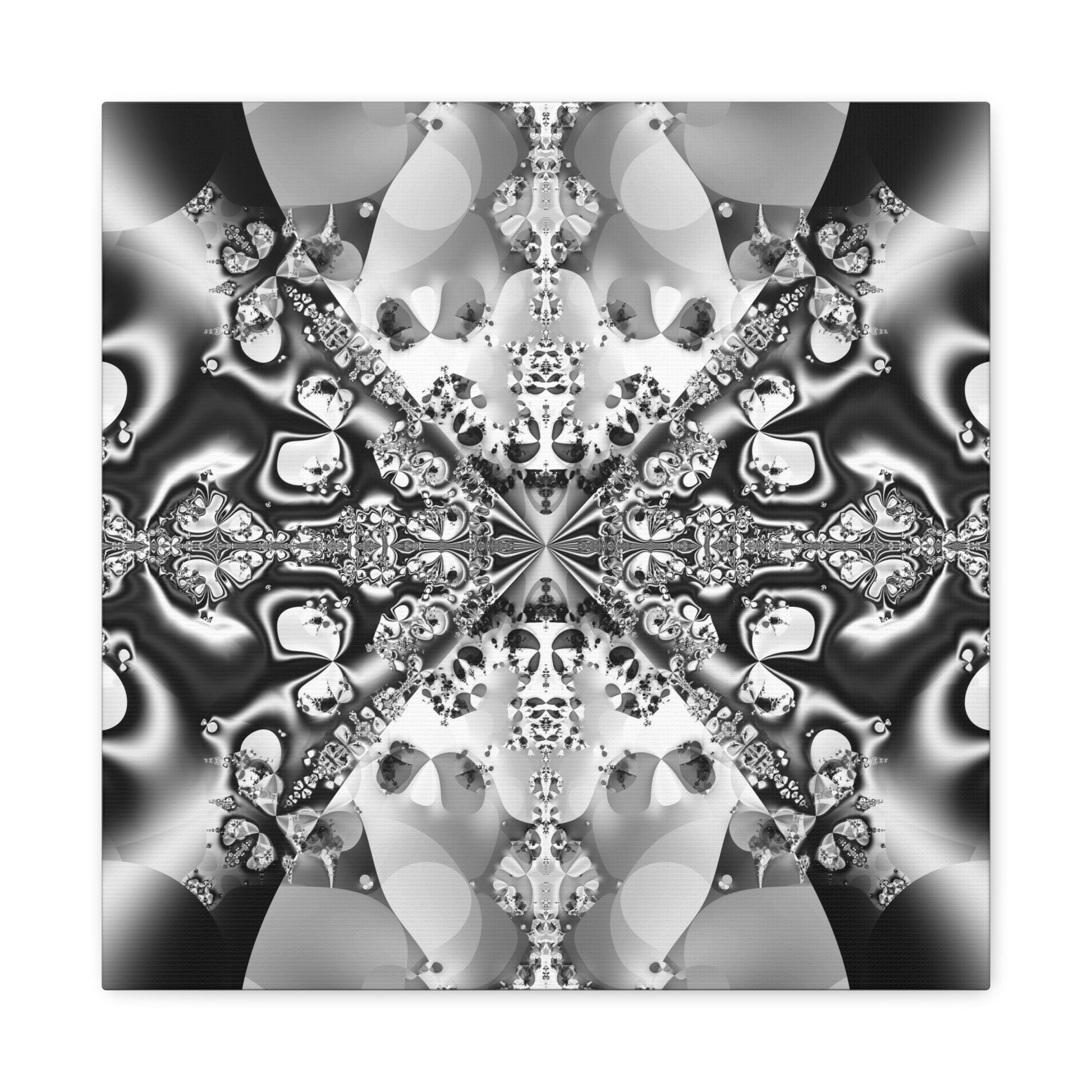 "Fractal pattern 2453372843" Matte Canvas, Stretched, 1.25"  Minimalistic Decorative Fractal Designed by Bora Zrinyi