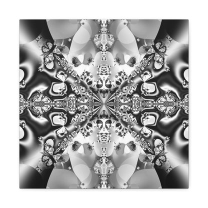 "Fractal pattern 2453372843" Matte Canvas, Stretched, 1.25"  Minimalistic Decorative Fractal Designed by Bora Zrinyi