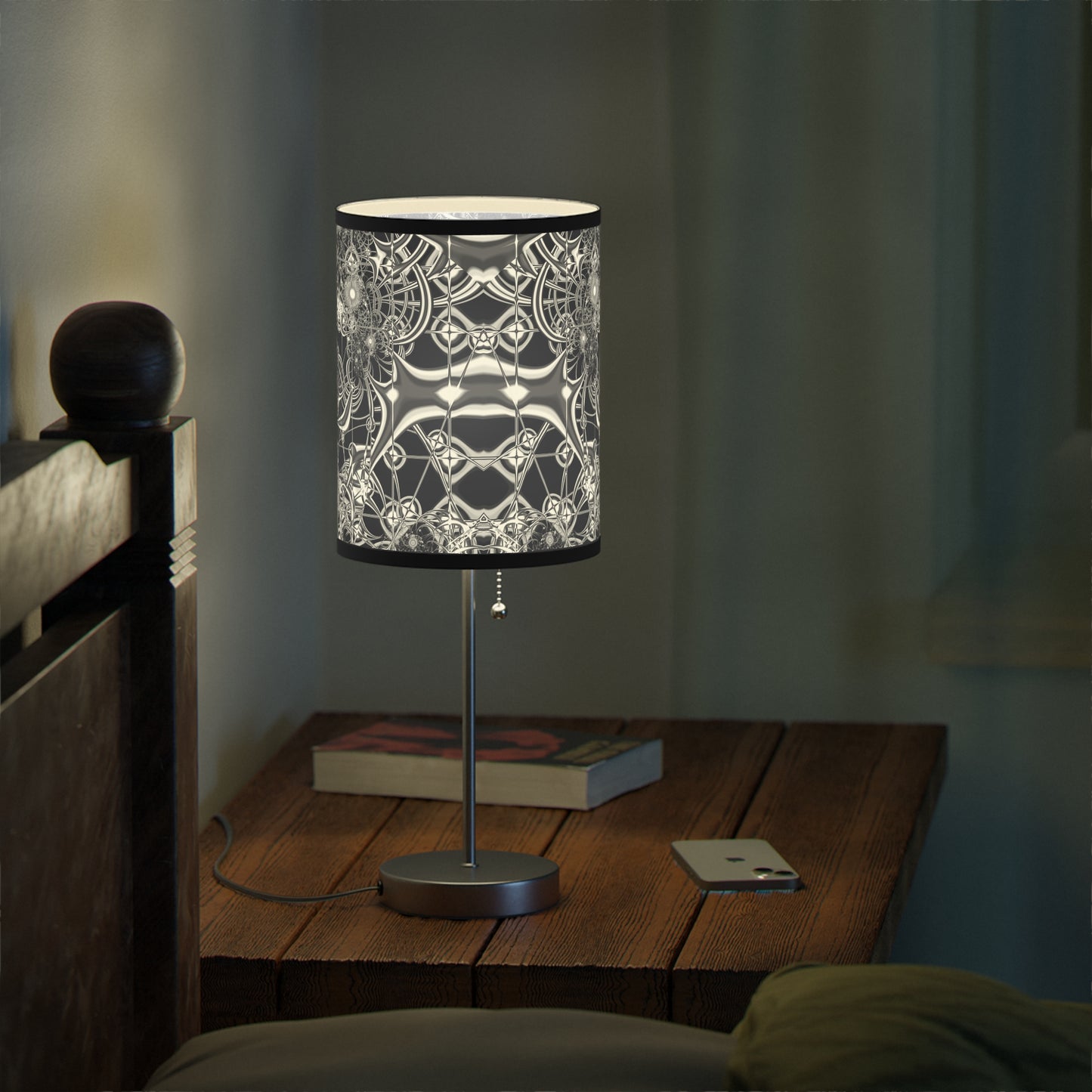 "Fractal Fabric" Lamp on a Stand, US/CA plug, PuHaPro© Lamps