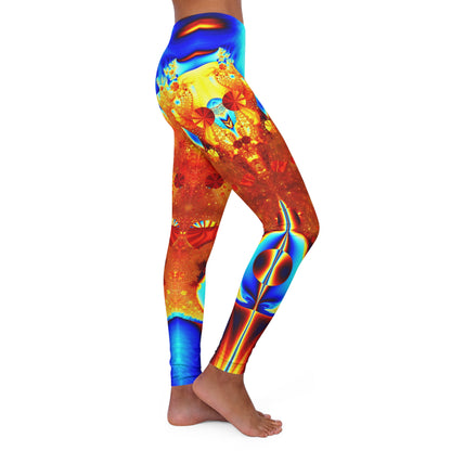 Leggings "Inferno Chill" is a fractal fashion piece designed by PuHaPro. Vibrant, Energetic, sexy activewear for young women.