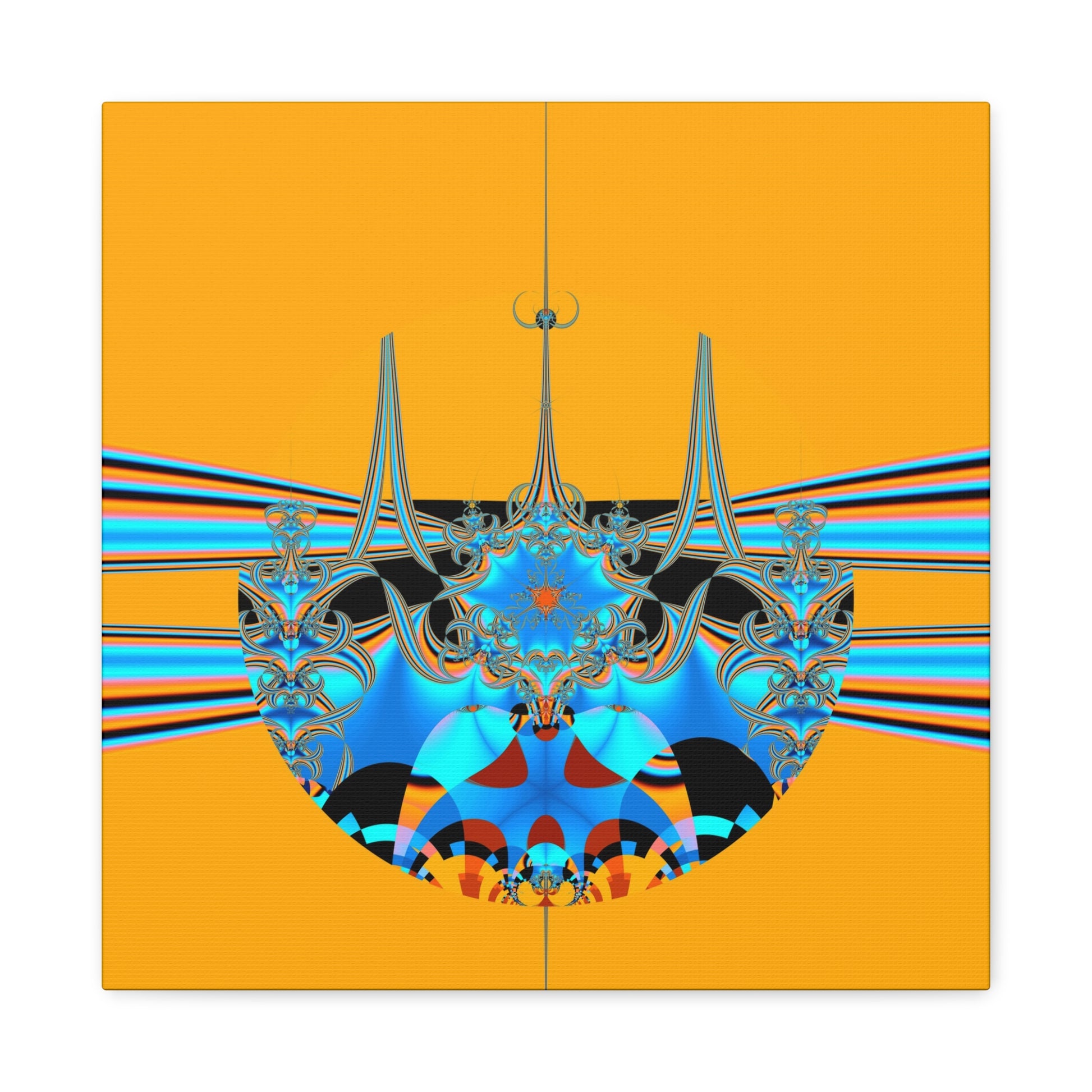 "Blue City" Matte PuHaPro© Canvas, Stretched, 1.25"  Fractal Art 