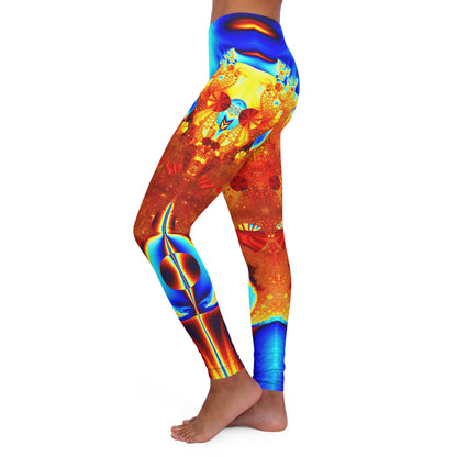 Leggings "Inferno Chill" is a fractal fashion piece designed by PuHaPro. Vibrant, Energetic, sexy activewear for young women.