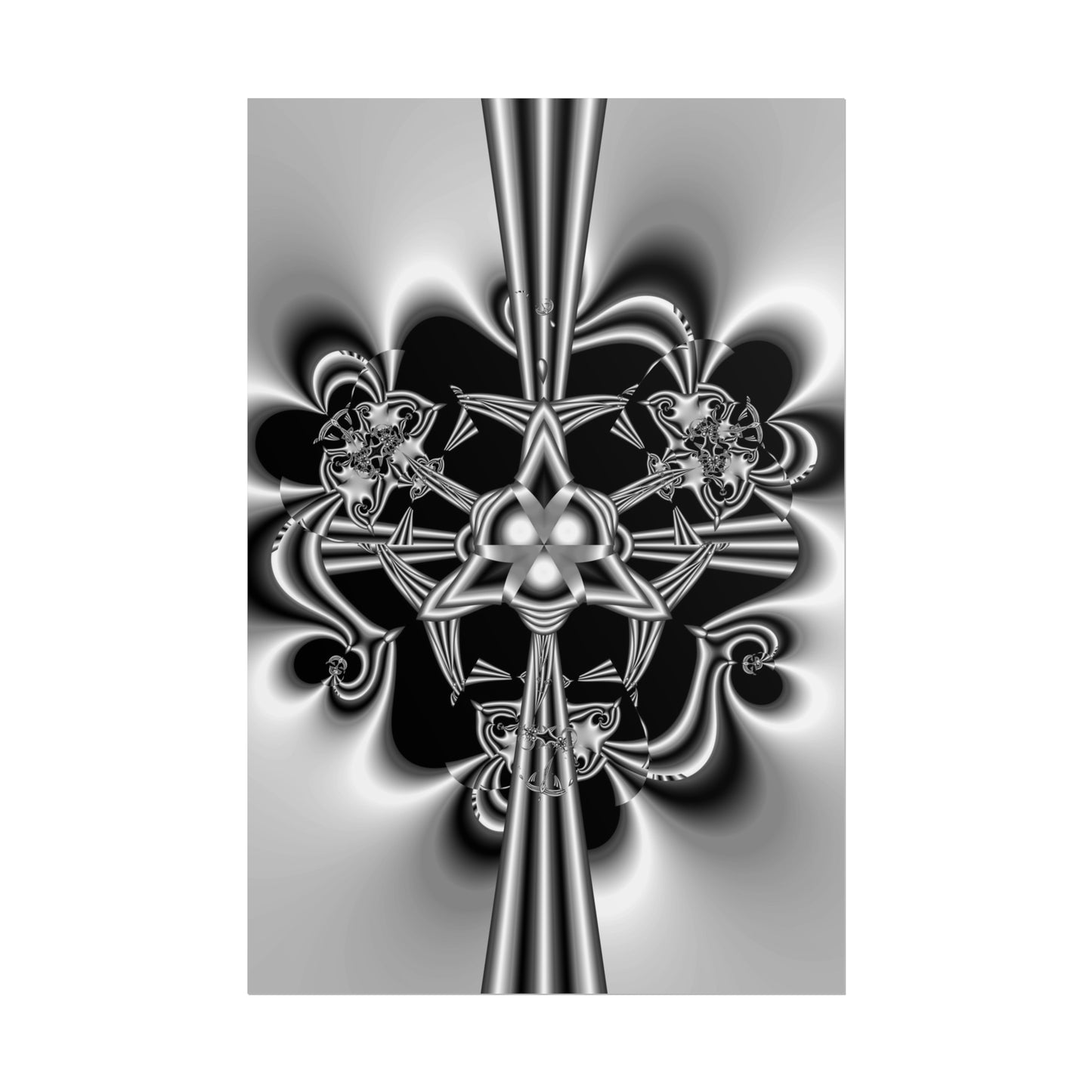 "Celtic Knot" Rolled Poster, Black and White Minimalistic PuHaPro© Fractal Design