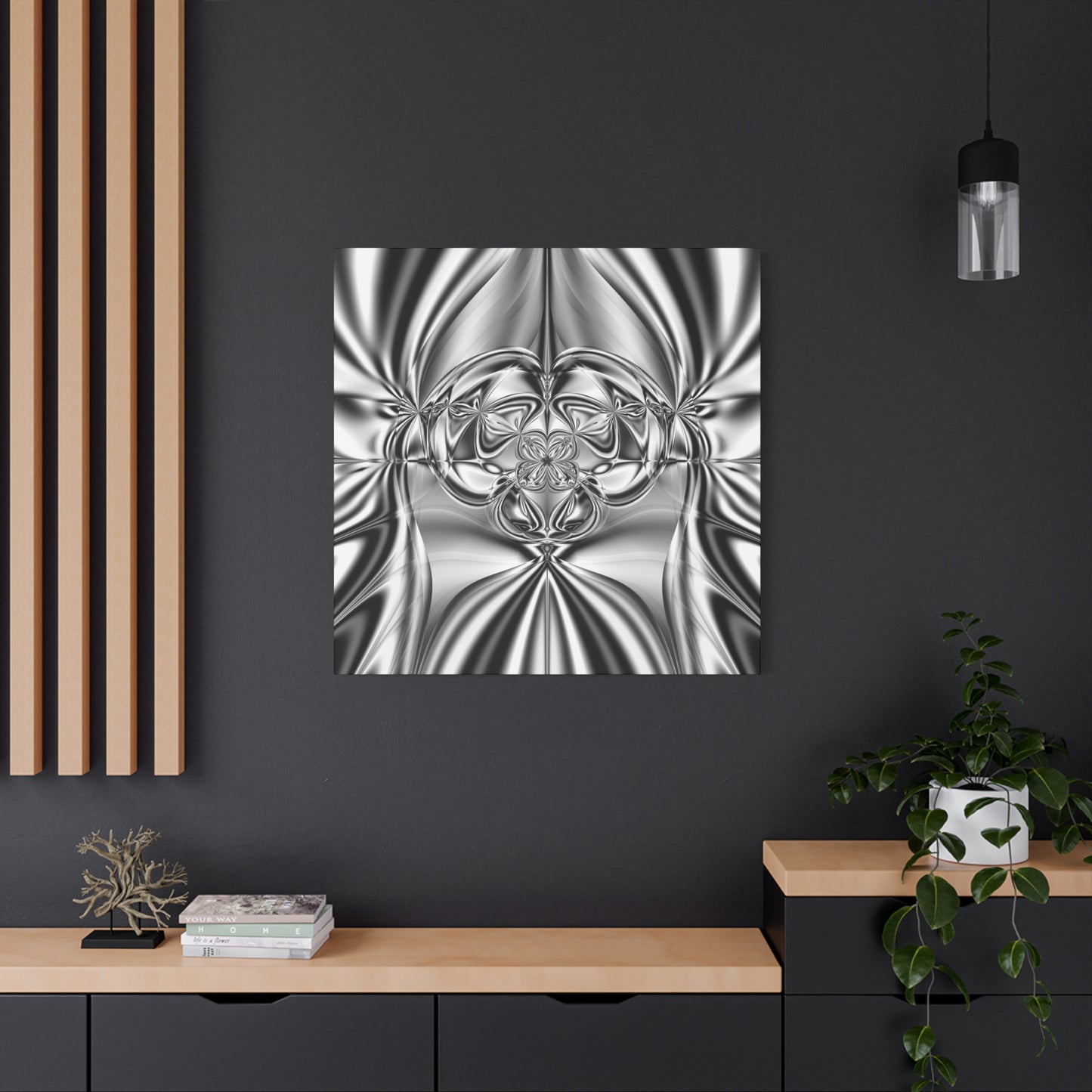 "Mirror Magic" Matte Canvas, Stretched, 1.25"  Minimalistic Decorative Fractal