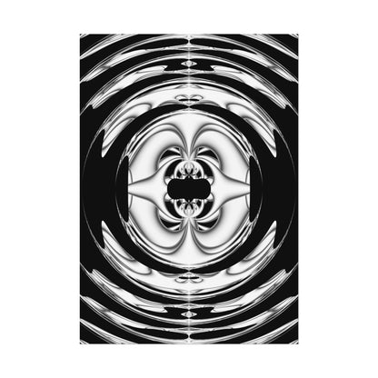 "Lunar Laugh" Rolled Poster, Black and White Minimalistic PuHaPro© Fractal