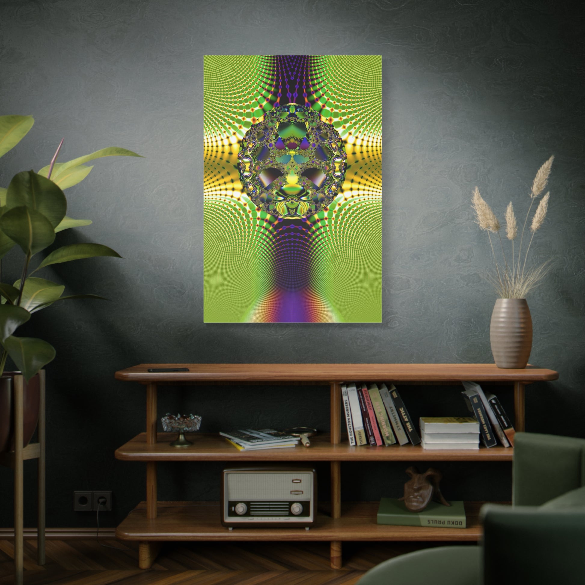 "Dragon face fractal" Matte Canvas, Stretched, 1.25"  PuHaPro© Fractal Design﻿ Minimalistic Decorative Fractal