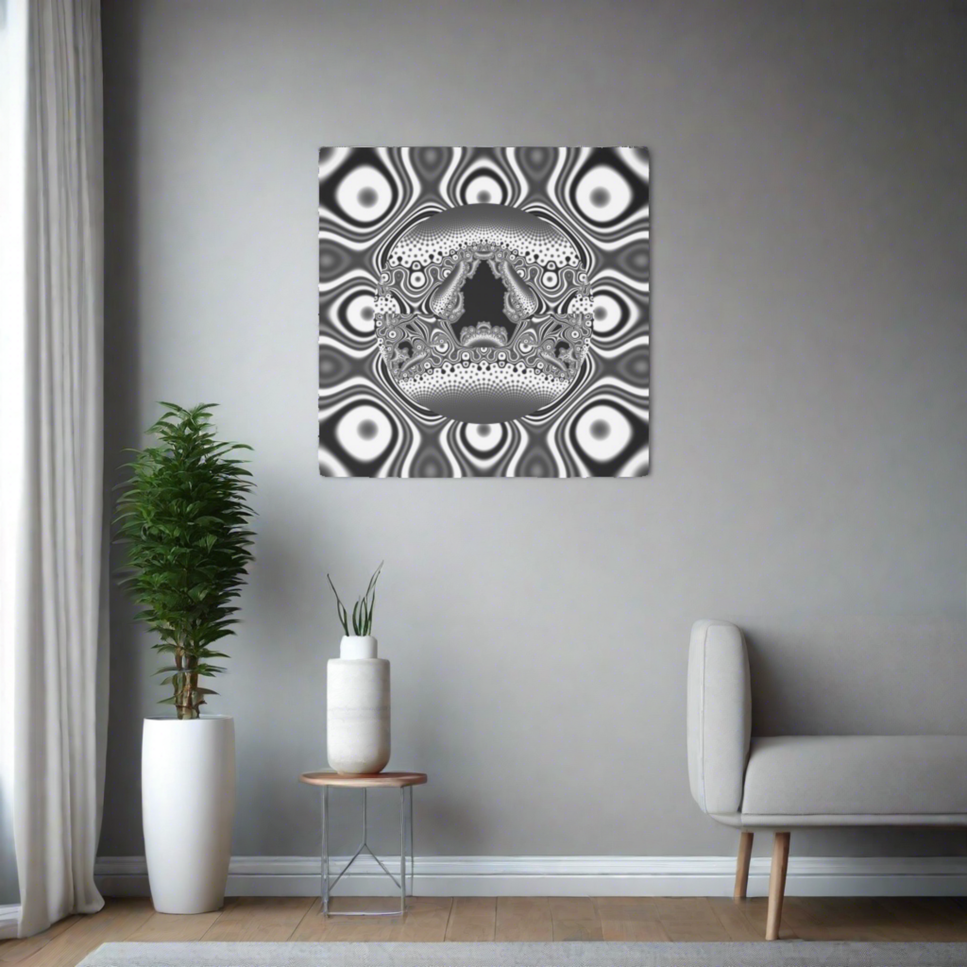 "Hamburger face" Matte Canvas, Stretched, 1.25"  Decorative Fractal