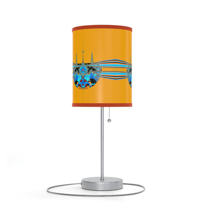 "Blue City" Lamp on a Stand, US/CA plug, PuHaPro© Lamps red