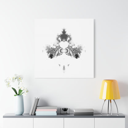 "Duckling" Matte Canvas, Stretched, 1.25"  Minimalistic Decorative Fractal Print on Canvas