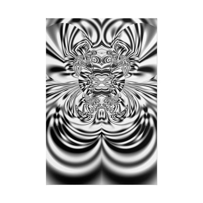 "Karen Angry" Rolled Poster, Black and White Minimalistic Fractal