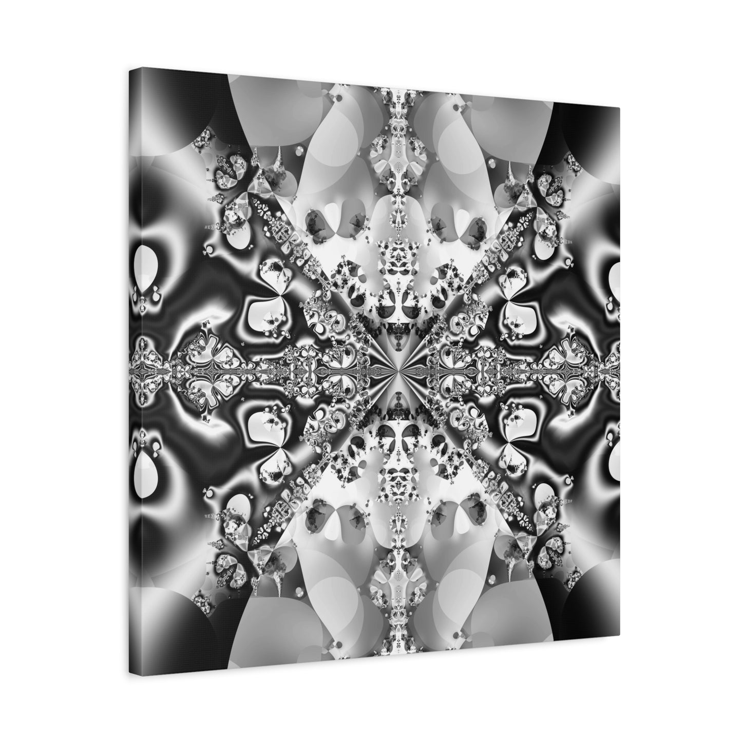 "Fractal pattern 2453372843" Matte Canvas, Stretched, 1.25"  Minimalistic Decorative Fractal Designed by Bora Zrinyi