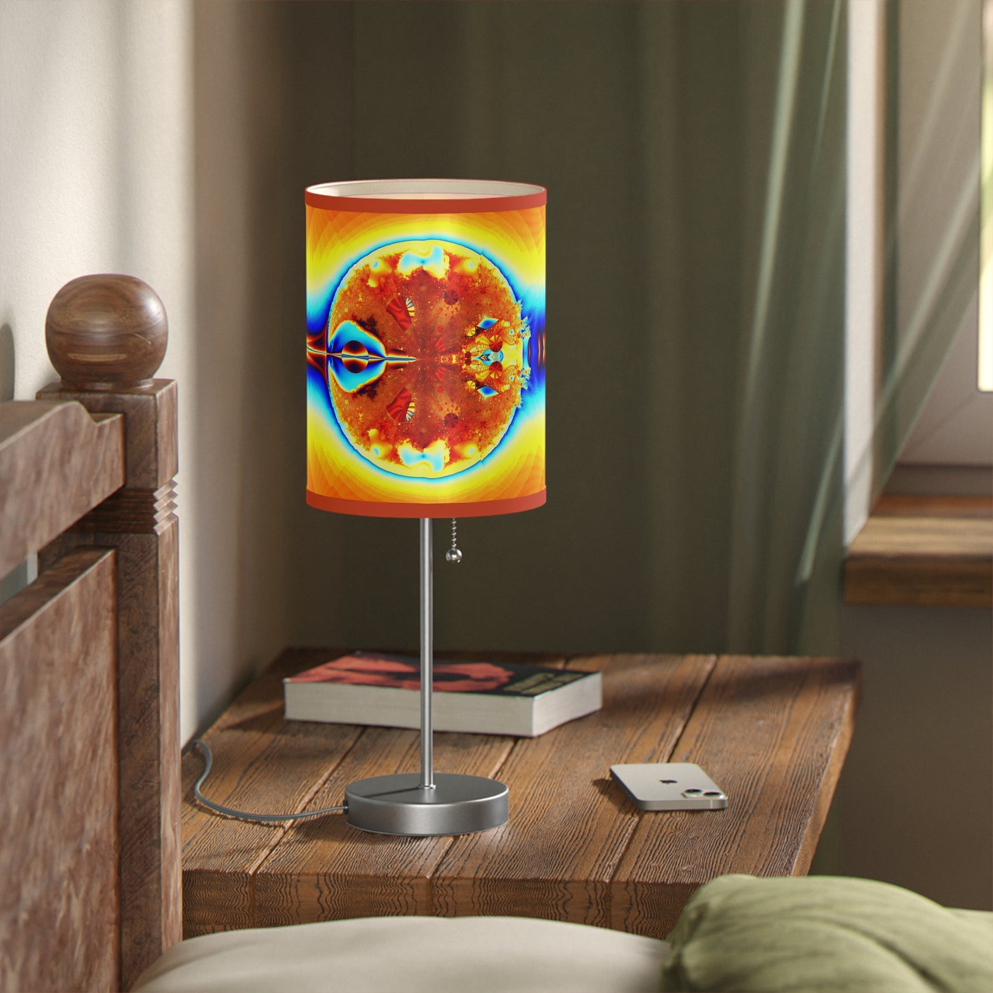 "Fractal Fireball" Lamp on a Stand, US/CA plug, PuHaPro© Lamps