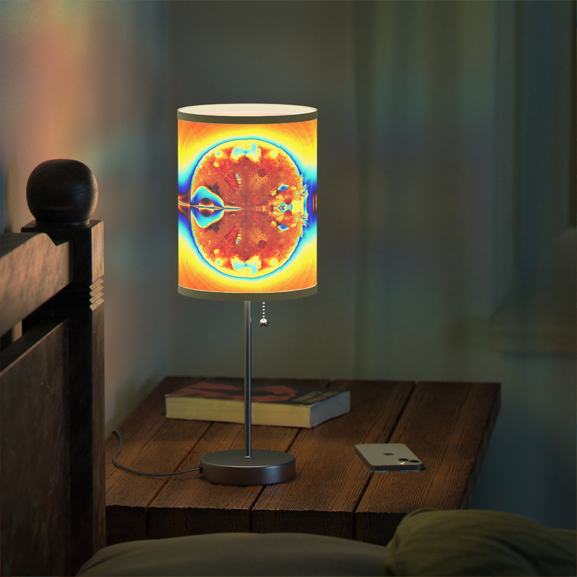 "Fractal Fireball" Lamp on a Stand, US/CA plug, PuHaPro© Lamps