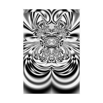 "Karen Angry" Rolled Poster, Black and White Minimalistic Fractal