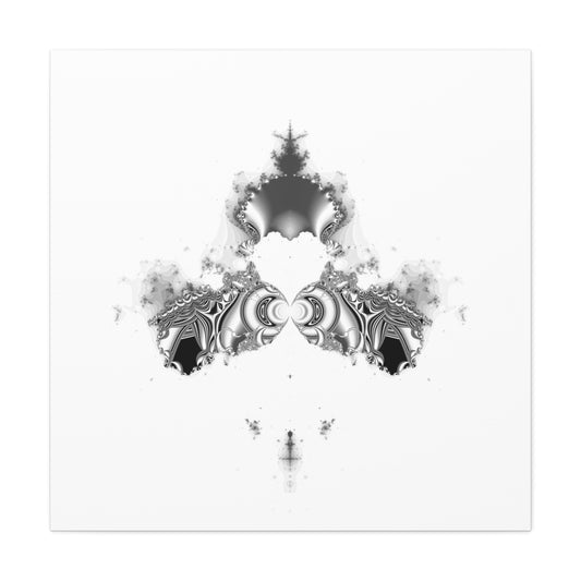 "Duckling" Matte Canvas, Stretched, 1.25"  Minimalistic Decorative Fractal Print on Canvas