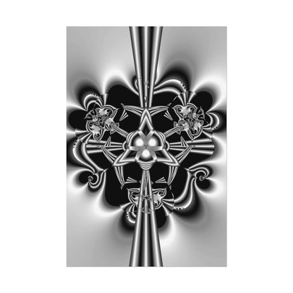 "Celtic Knot" Rolled Poster, Black and White Minimalistic PuHaPro© Fractal Design