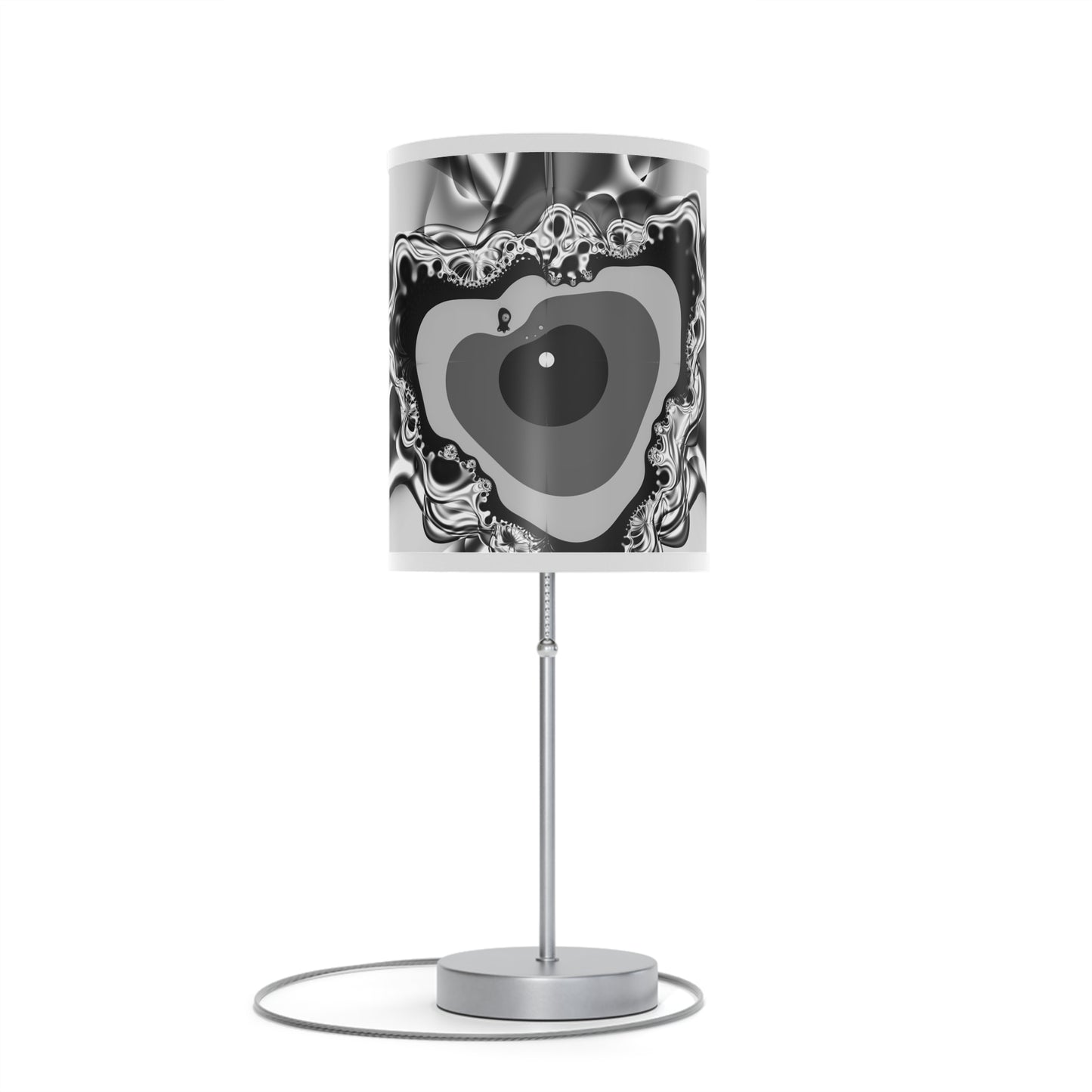 "Fractal gaze" Lamp on a Stand, US/CA plug, Minimalist Grayscale PuHaPro© Lamps