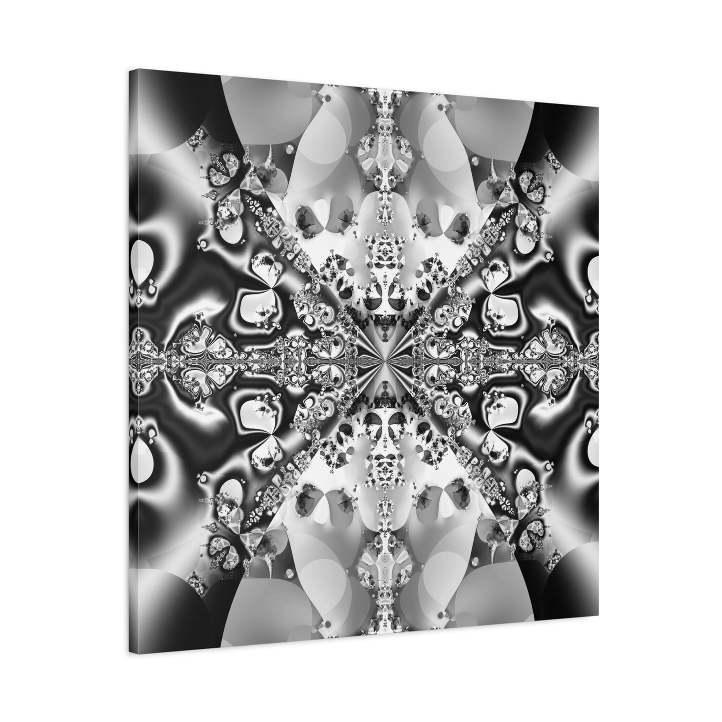 "Fractal pattern 2453372843" Matte Canvas, Stretched, 1.25"  Minimalistic Decorative Fractal Designed by Bora Zrinyi