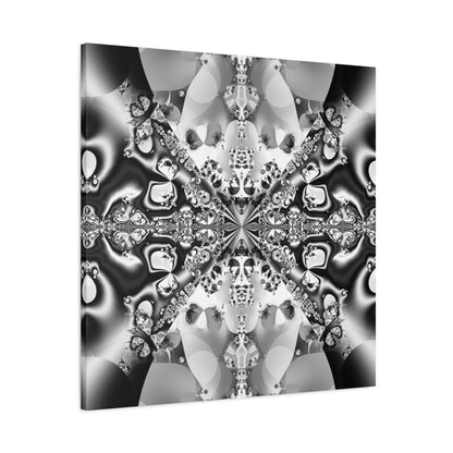 "Fractal pattern 2453372843" Matte Canvas, Stretched, 1.25"  Minimalistic Decorative Fractal Designed by Bora Zrinyi