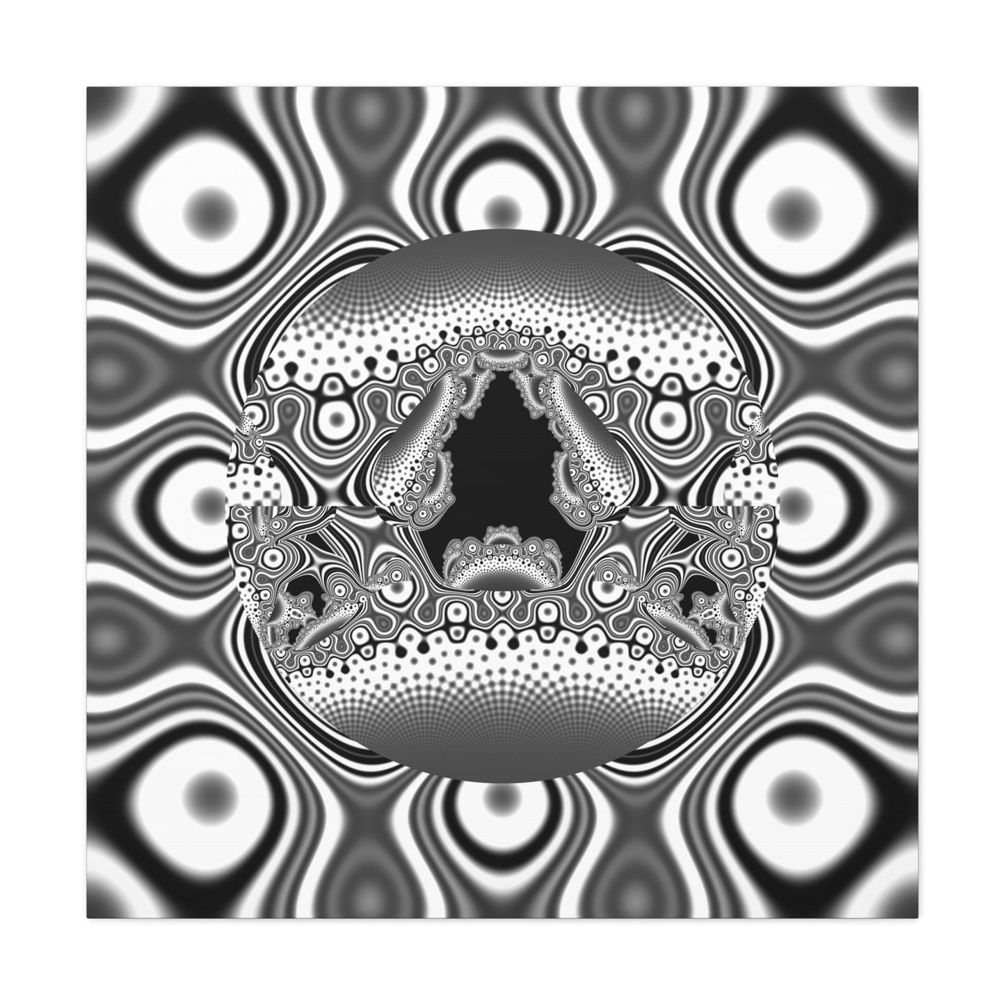 "Hamburger face" Matte Canvas, Stretched, 1.25"  Decorative Fractal