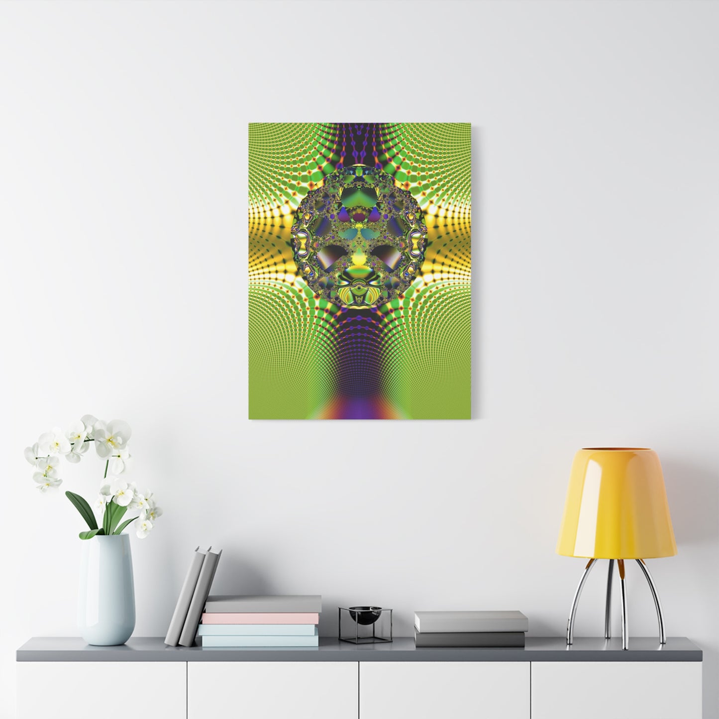 "Dragon face fractal" Matte Canvas, Stretched, 1.25"  PuHaPro© Fractal Design﻿ Minimalistic Decorative Fractal