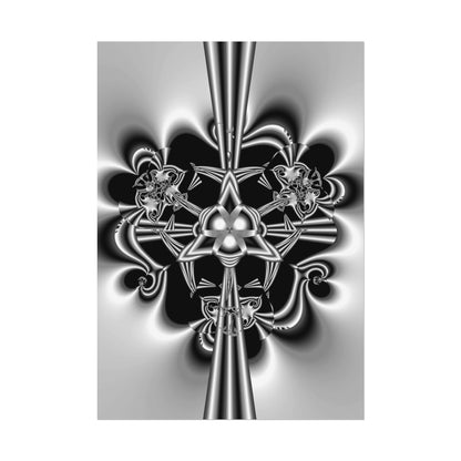 "Celtic Knot" Rolled Poster, Black and White Minimalistic PuHaPro© Fractal Design