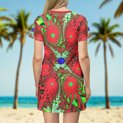 T-Shirt Dress "Entangled" Fractal Fashion, Unique Designer Fashion, Magnetic, Sexy Dress Designed by PuHaPro