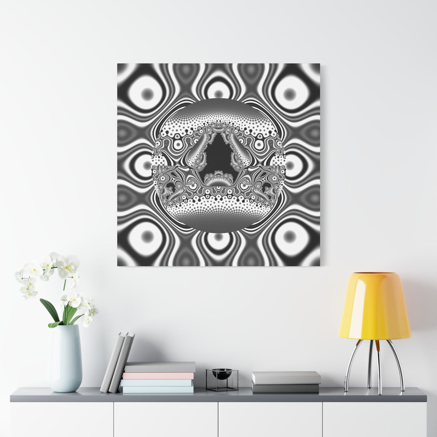 "Hamburger face" Matte Canvas, Stretched, 1.25"  Decorative Fractal