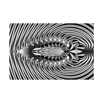 "Fractal Insect" Rolled Poster, Black and White Minimalistic Fractal Design