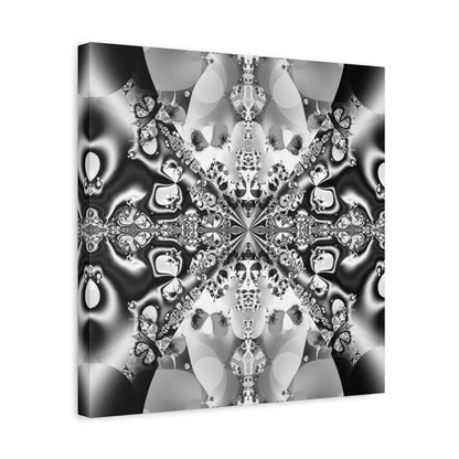 "Fractal pattern 2453372843" Matte Canvas, Stretched, 1.25"  Minimalistic Decorative Fractal Designed by Bora Zrinyi