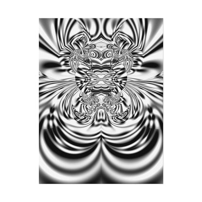 "Karen Angry" Rolled Poster, Black and White Minimalistic Fractal