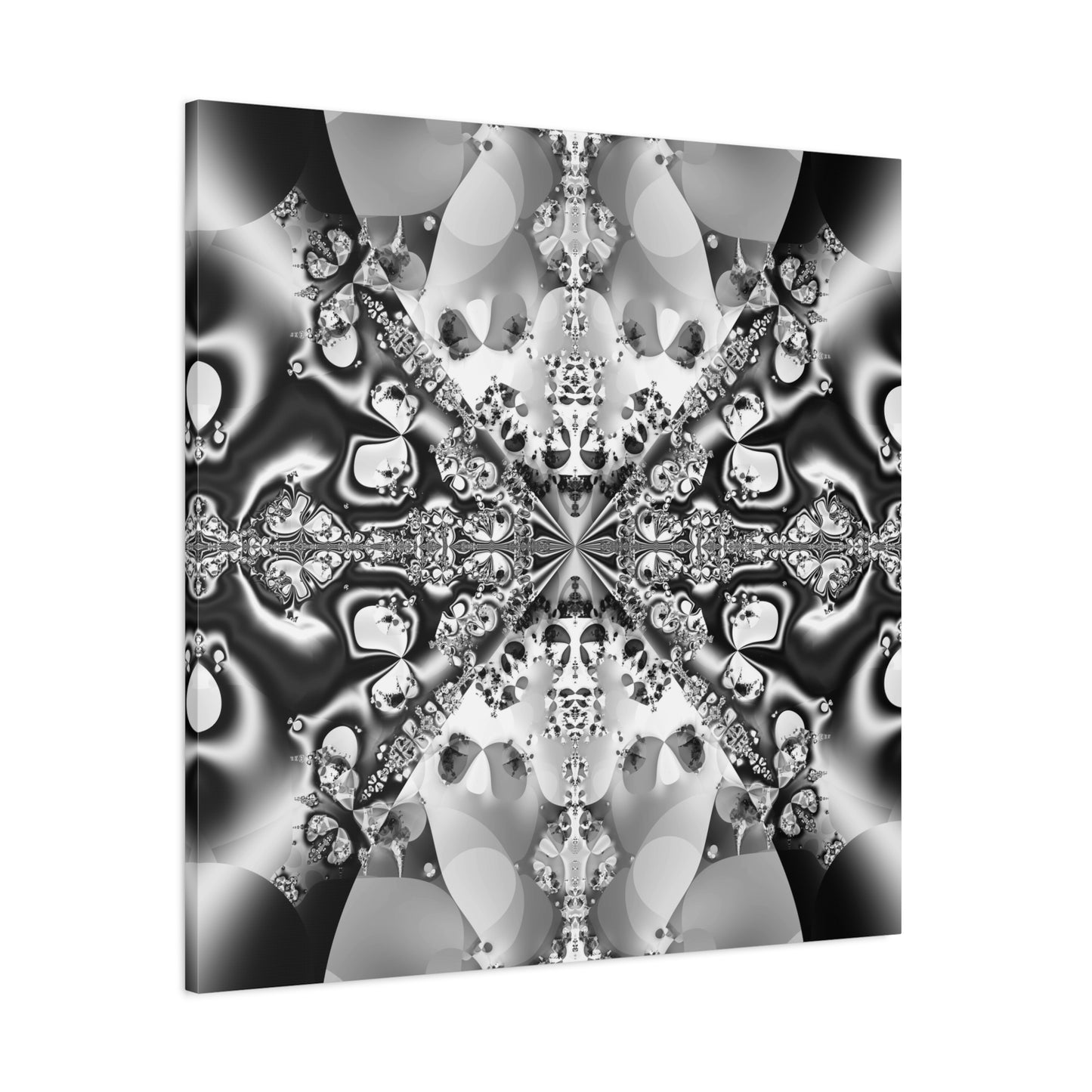 "Fractal pattern 2453372843" Matte Canvas, Stretched, 1.25"  Minimalistic Decorative Fractal Designed by Bora Zrinyi