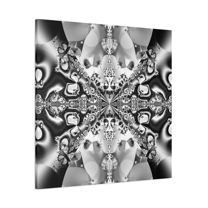 "Fractal pattern 2453372843" Matte Canvas, Stretched, 1.25"  Minimalistic Decorative Fractal Designed by Bora Zrinyi