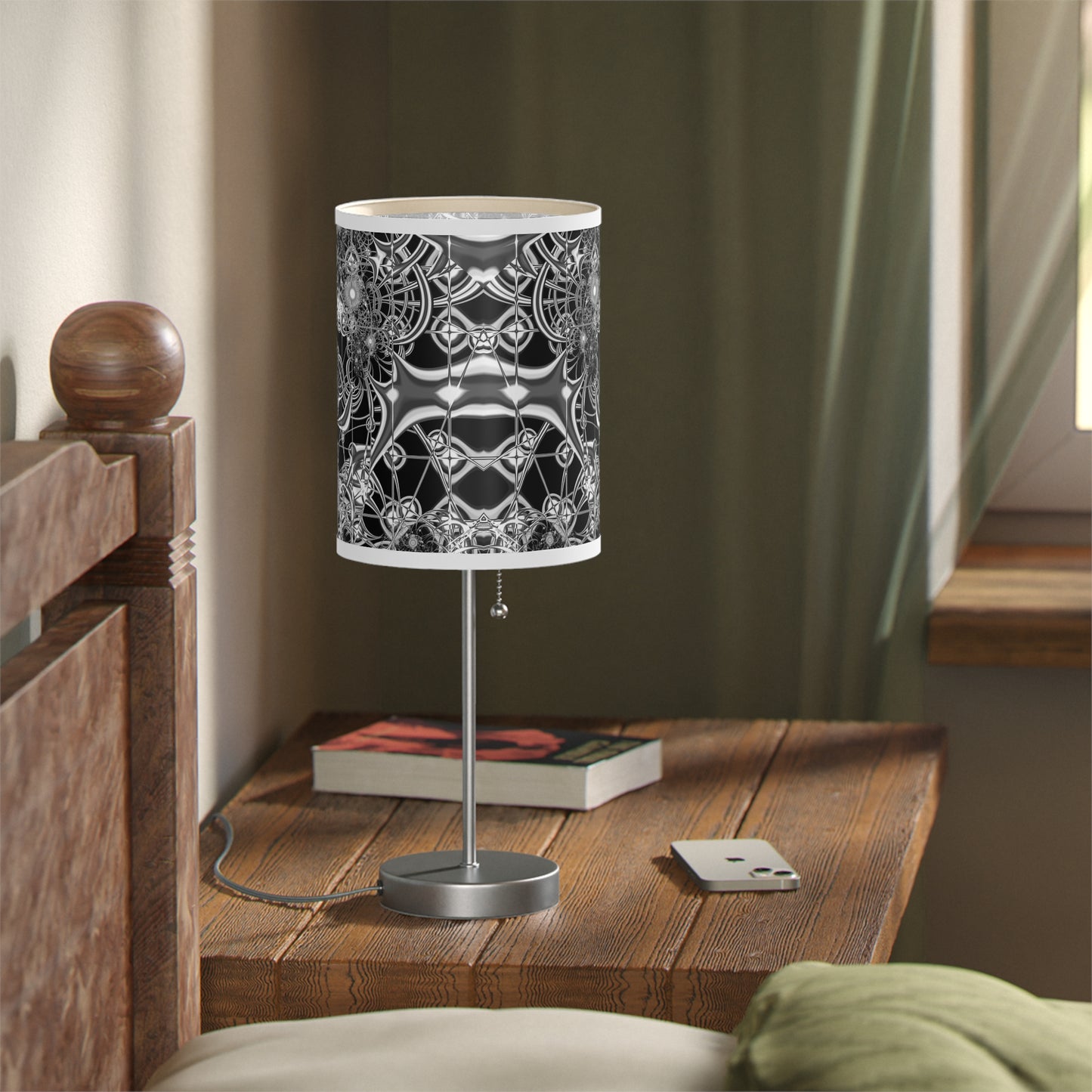 "Fractal Fabric" Lamp on a Stand, US/CA plug, PuHaPro© Lamps