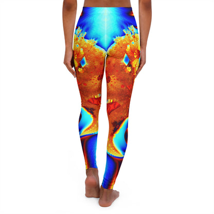 Leggings "Inferno Chill" is a fractal fashion piece designed by PuHaPro. Vibrant, Energetic, sexy activewear for young women.