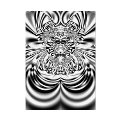 "Karen Angry" Rolled Poster, Black and White Minimalistic Fractal