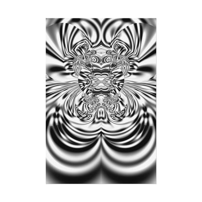 "Karen Angry" Rolled Poster, Black and White Minimalistic Fractal