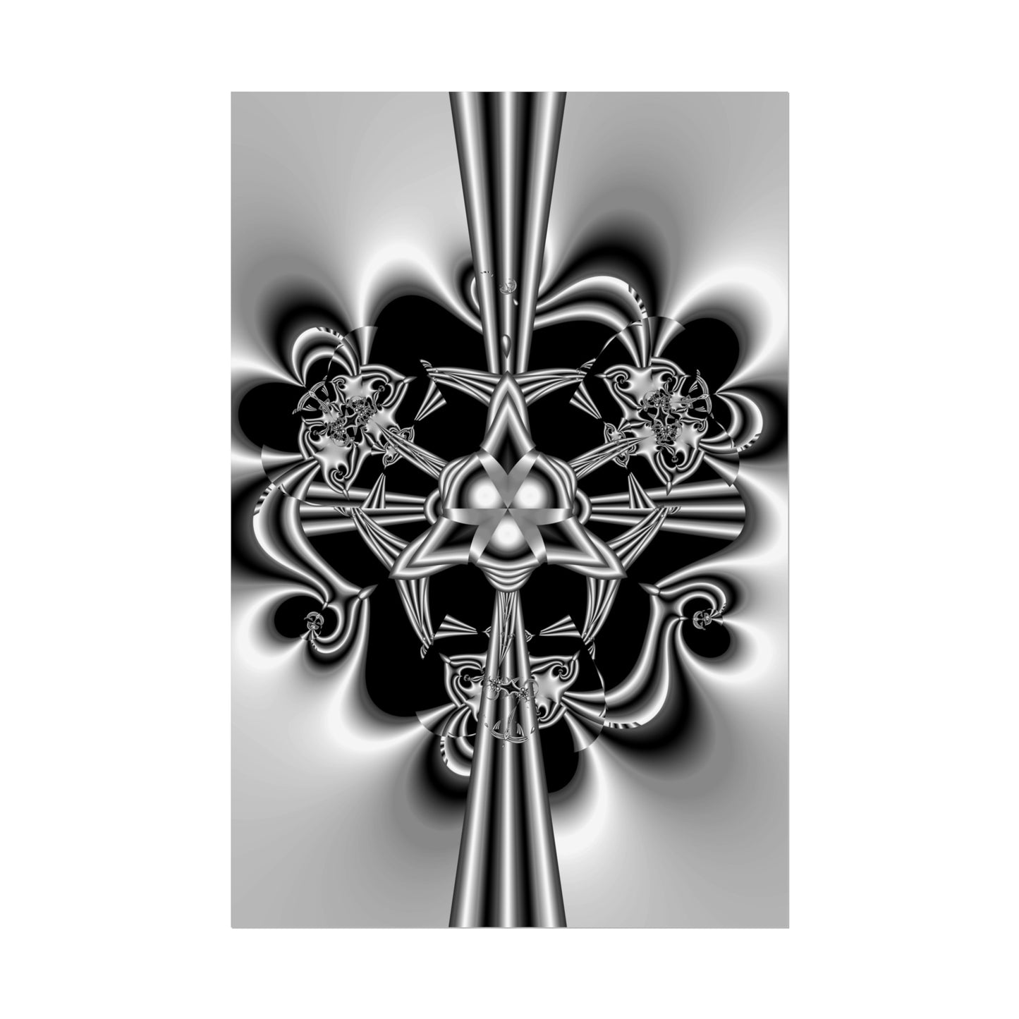 "Celtic Knot" Rolled Poster, Black and White Minimalistic PuHaPro© Fractal Design