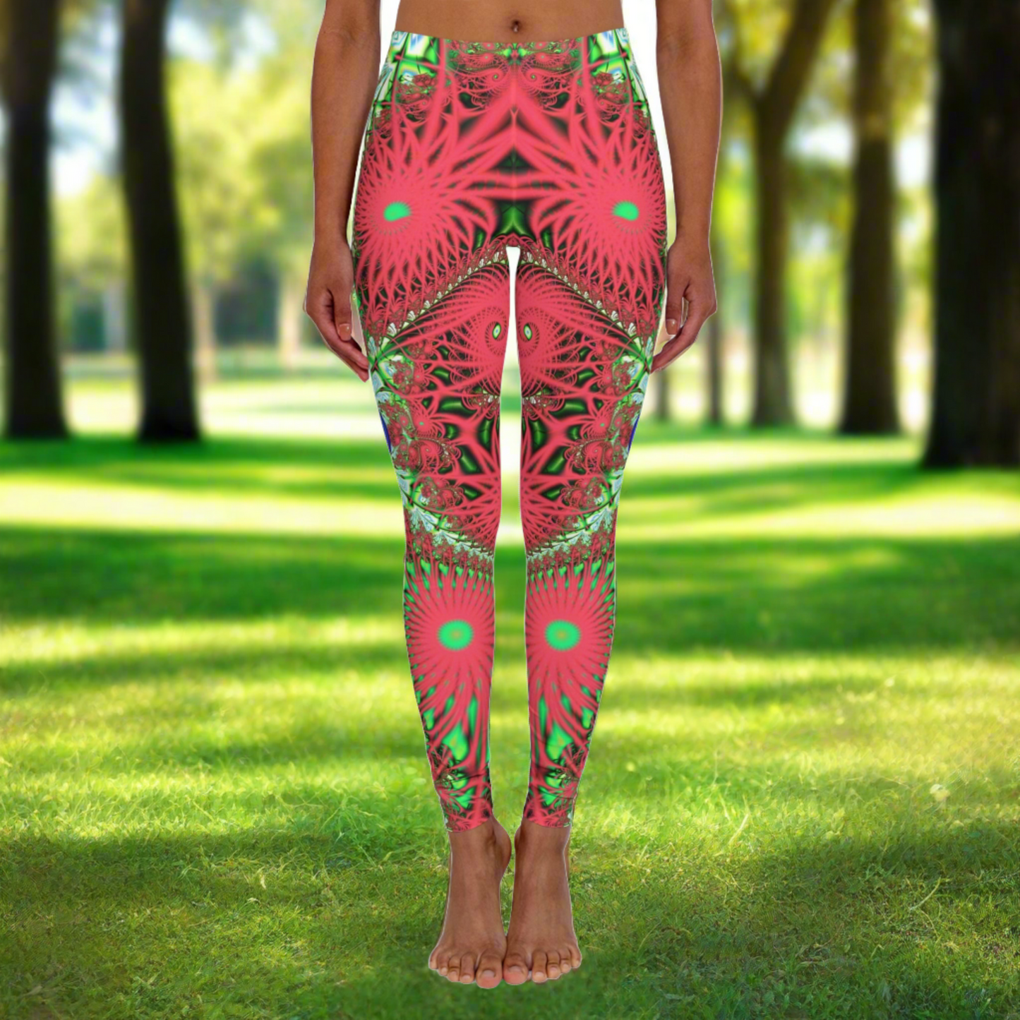 Leggings "Radiant Energy" Fractal Pattern, designed by PuHaPro, Radiant, Vibrant,  Sexy Activewear for Hot  Chics