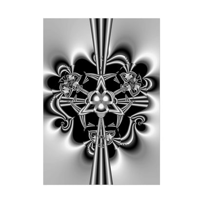 "Celtic Knot" Rolled Poster, Black and White Minimalistic PuHaPro© Fractal Design