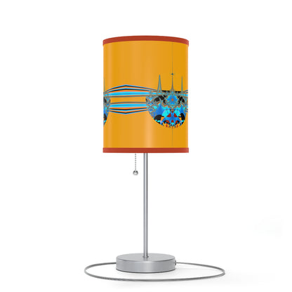 "Blue City" Lamp on a Stand, US/CA plug, PuHaPro© Lamps red